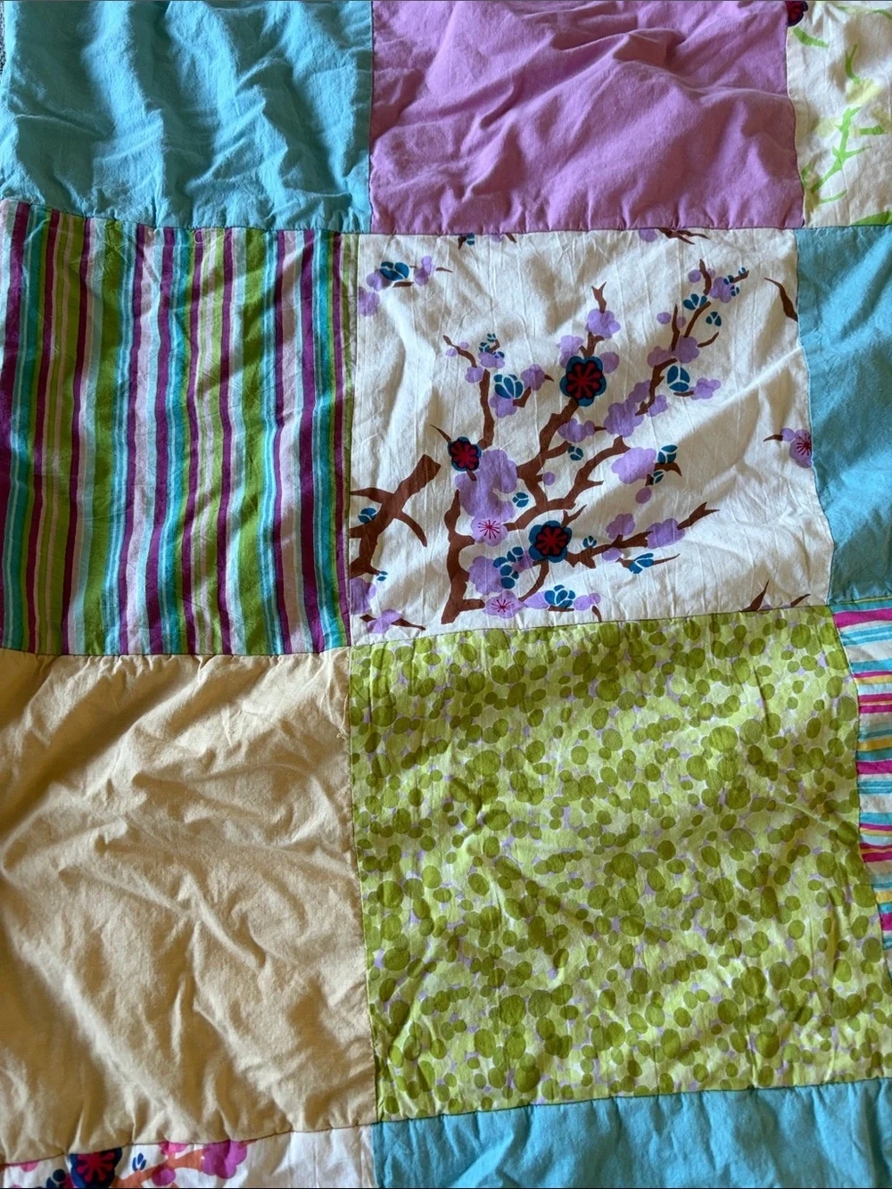 Anthropologie inspired lightweight quilt , twin, dorm quilt